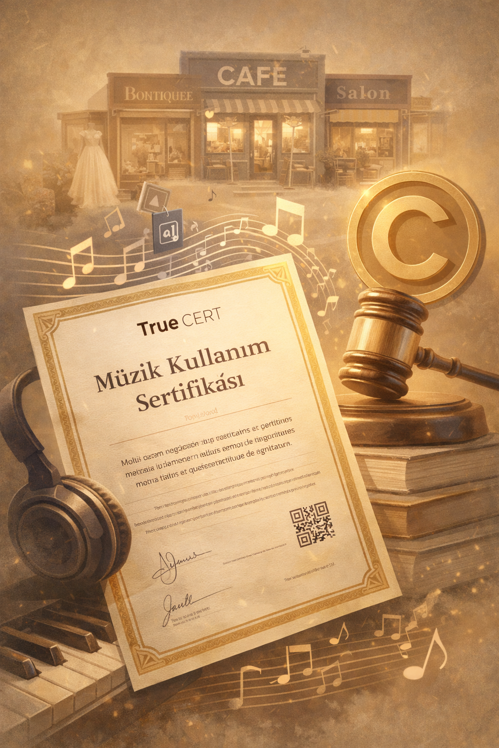 True Cert Müzik Kullanım Sertifikası